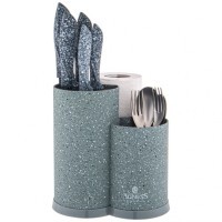 Подставка для ножей agness универсальная c держателем для полотенец, высота: 25*22*16см (911-751)