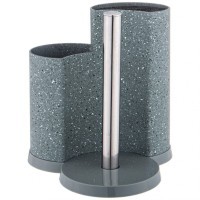 Подставка для ножей agness универсальная c держателем для полотенец, высота: 25*22*16см (911-751)