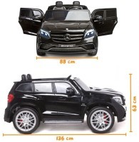 Электромобиль Mercedes Benz GLS63 (черный лак, 4WD, 12V) - HL228