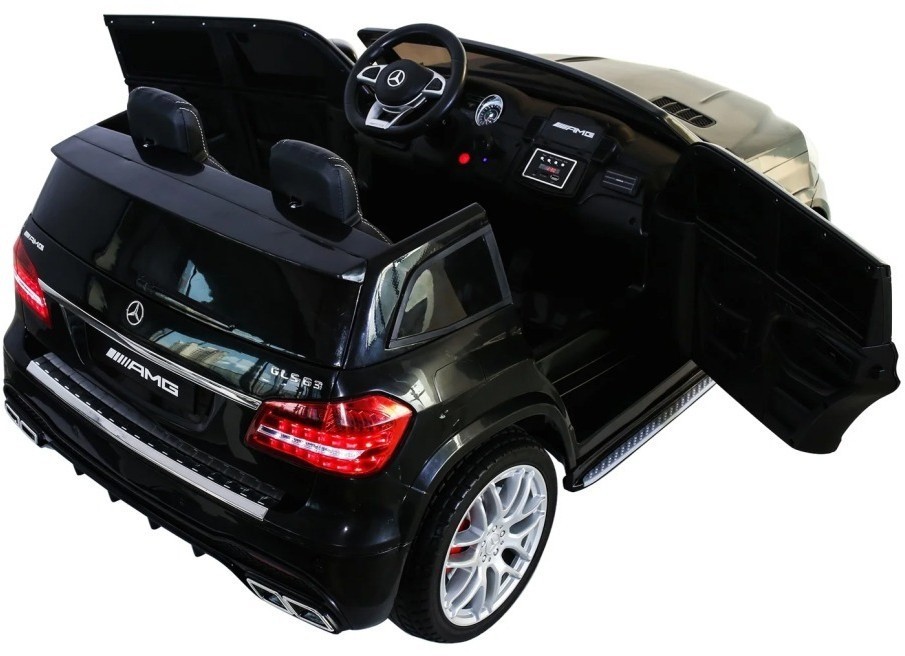 Электромобиль Mercedes Benz GLS63 (черный лак, 4WD, 12V) - HL228
