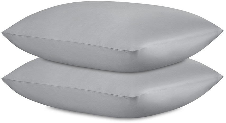 Набор наволочек из премиального сатина светло-серого цвета из коллекции essential, 70х70 см (79831)