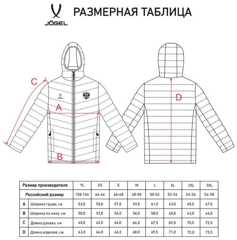 Куртка утепленная JOGEL NATIONAL PerFormPROOF Light Padded Jacket, темно-синий (2111716)