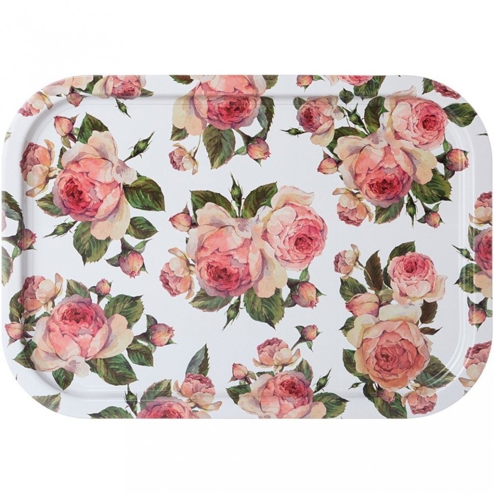 Поднос agness "винтаж.пионы" 28,5*40 см Agness (949-019)