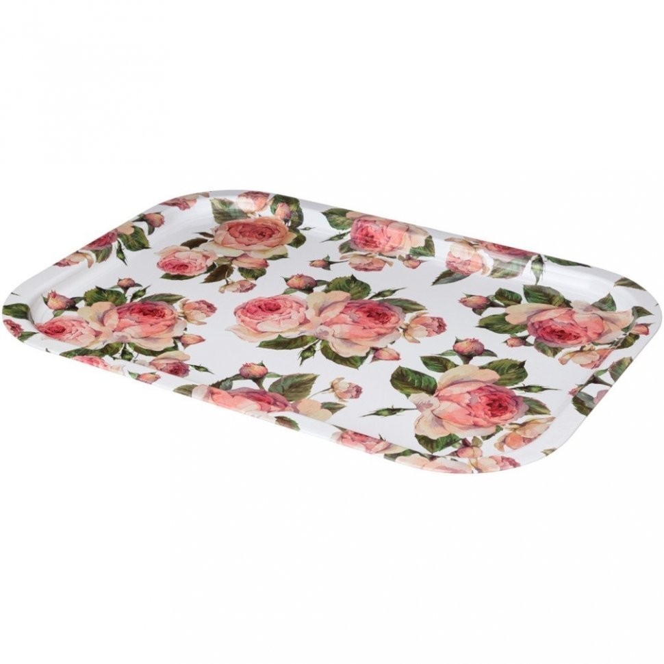 Поднос agness "винтаж.пионы" 28,5*40 см Agness (949-019)