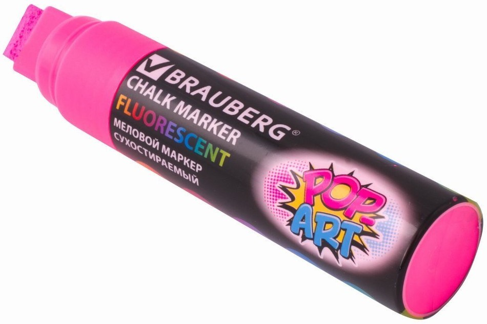 Маркер меловой Brauberg Pop-Art 15 мм розовый 151540 (3) (65704)