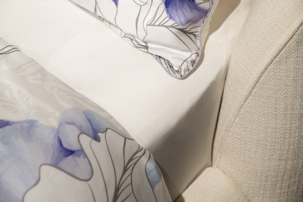 Простыня на резинке тенсель белая 180*200*30 (TT-00015792)