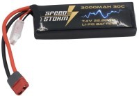 Аккумулятор Speed Storm Li-Po 7.4V 30C 3000 mAh разъем T-plug (Deans) (SS-2S3000-30-D)