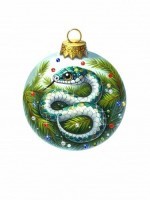 Новогодний шар Сказочное украшение с кристаллами Swarovski (3116)