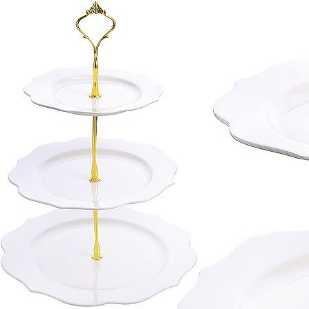 Конфетница 3ярус 18-23-26,5см фарфор LR (60006)