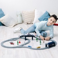 Железная дорога игрушка &quot;Мой город, 70 предметов&quot;, на батарейках (G201-012)