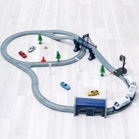 Железная дорога игрушка &quot;Мой город, 70 предметов&quot;, на батарейках (G201-012)