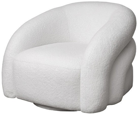Кресло Monblan поворотное букле белое Hush000 93*90*70см (TT-00012939)