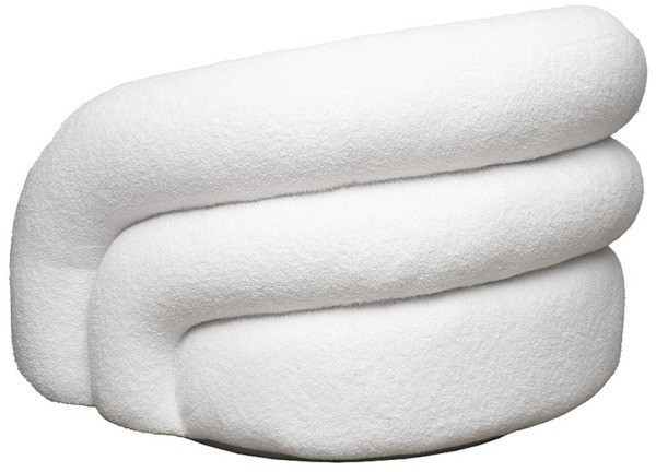 Кресло Monblan поворотное букле белое Hush000 93*90*70см (TT-00012939)