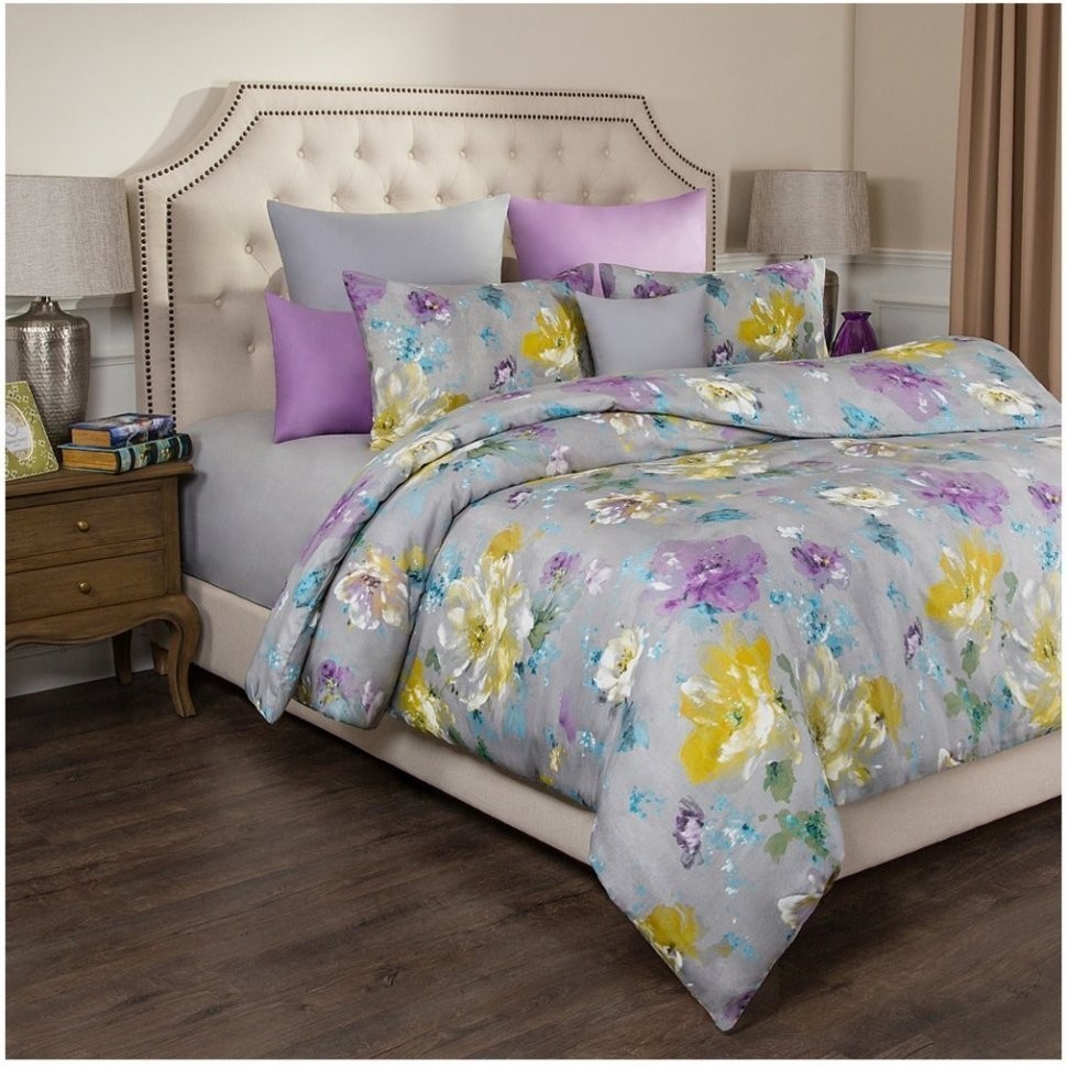 Кпб1,5 спальный"цветы" под 150*215 -1шт.пр180*220 -1шт, нав70*70-2шт SANTALINO (984-709)