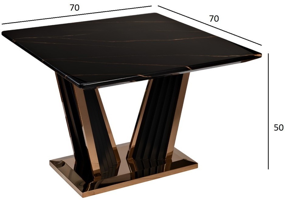 Стол кофейный "Виктория" 70х70х50см (МДФ) (TT-00012343)