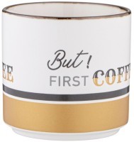 Кружка &quot;but first coffee&quot; 390 мл белая Lefard (260-970)