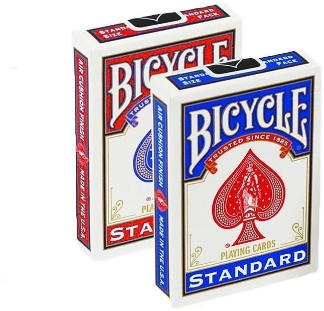 Карты "Bicycle Blank Back Standard Face red/blue" (33579)