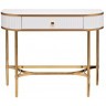 Консоль с 1 ящиком белая/металл золото 100*40*78см (TT-00010513)