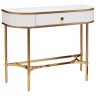 Консоль с 1 ящиком белая/металл золото 100*40*78см (TT-00010513)