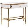 Консоль с 1 ящиком белая/металл золото 100*40*78см (TT-00010513)