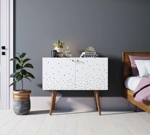 Комод на высоких ножках Berber малый принт 15 арт BB13/Print_15-ET