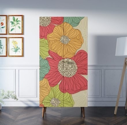 Шкаф малый двухстворчатый Berber принт 5 арт BB08/Print_05-ET