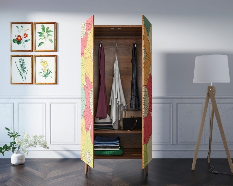 Шкаф малый двухстворчатый Berber принт 5 арт BB08/Print_05-ET