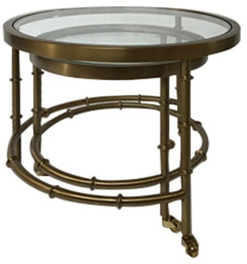 Стол приставной Z0172/Z0172A31#A, 55, стекло, нержавеющая сталь, matte gold, ROOMERS FURNITURE