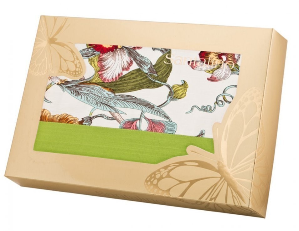 Штора кухонная с подхватами 98*171 см. из 2шт "парадиз" 100% х/б,белый SANTALINO (850-819-1)