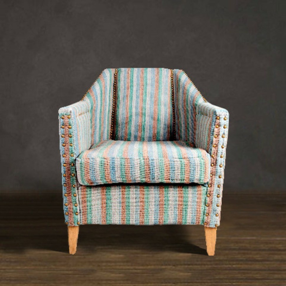 Кресло Джордж XL081-1-OAK, дерево/шерсть, mixed, ROOMERS FURNITURE