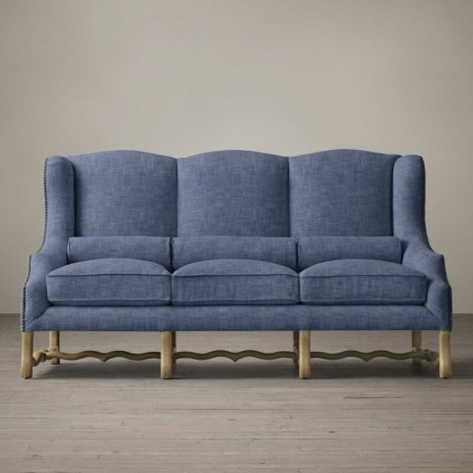 Диван Монсеньор VT10777-A1-A21115A2, каркас массив дуба, обивка лен, Cream, RESTORATION HARDWARE