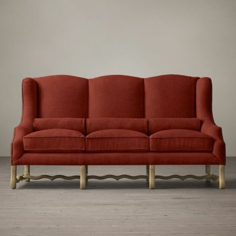 Диван Монсеньор VT10777-A1-A21115A2, каркас массив дуба, обивка лен, Cream, RESTORATION HARDWARE