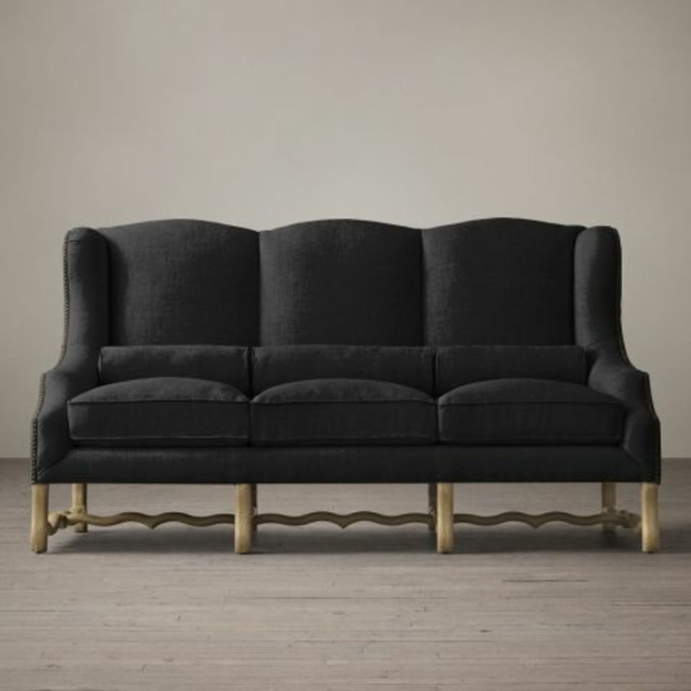 Диван Монсеньор VT10777-A1-A21115A2, каркас массив дуба, обивка лен, Cream, RESTORATION HARDWARE