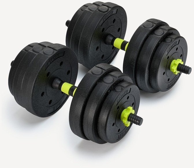 БЕЗ УПАКОВКИ Гантель разборная пластиковая с коннектором STARFIT DB-721, 25 кг, пара (2129344)