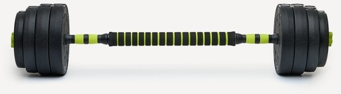 БЕЗ УПАКОВКИ Гантель разборная пластиковая с коннектором STARFIT DB-721, 25 кг, пара (2129344)