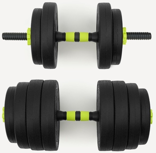 БЕЗ УПАКОВКИ Гантель разборная пластиковая с коннектором STARFIT DB-721, 25 кг, пара (2129344)