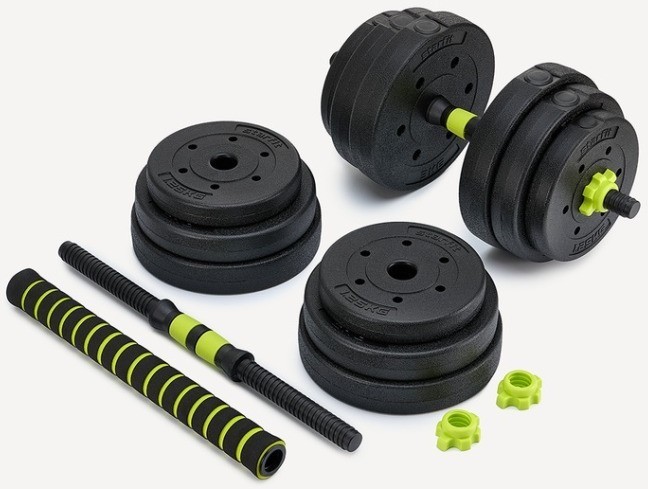 БЕЗ УПАКОВКИ Гантель разборная пластиковая с коннектором STARFIT DB-721, 25 кг, пара (2129344)