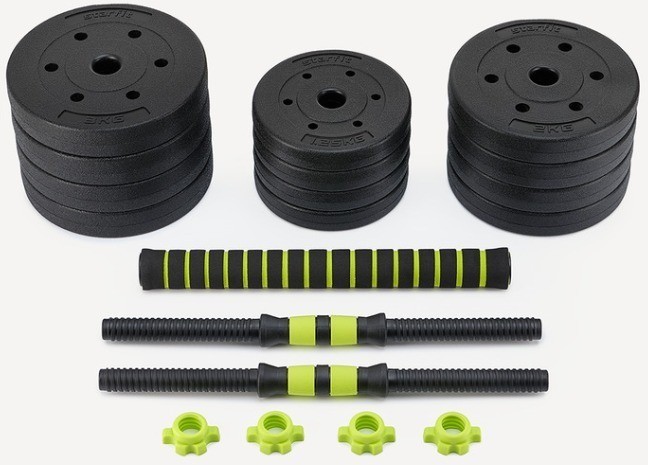 БЕЗ УПАКОВКИ Гантель разборная пластиковая с коннектором STARFIT DB-721, 25 кг, пара (2129344)