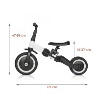 Детский беговел-велосипед 6в1 с родительской ручкой, белый (TR008-WHITE)