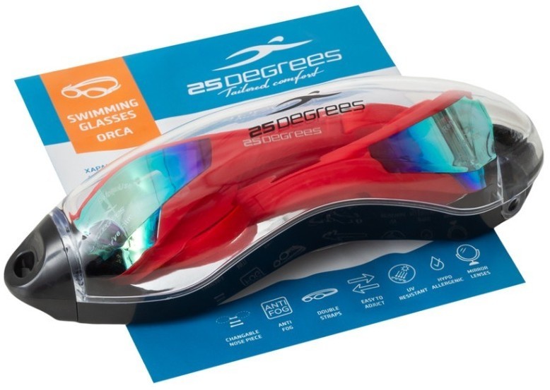 Очки для плавания 25Degrees Orca Red Mirror (2109220)