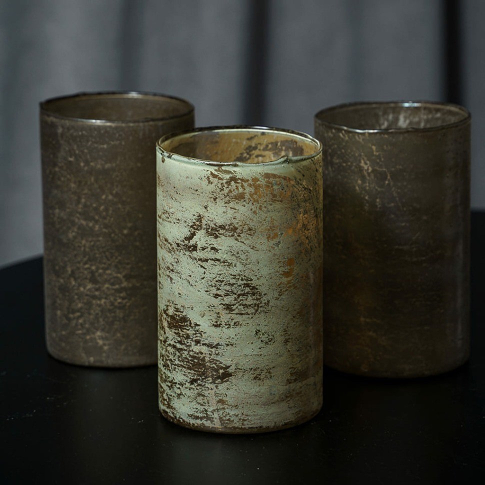 Подсвечник Ksa/5477, 13, стекло, silver burn, ROOMERS FURNITURE