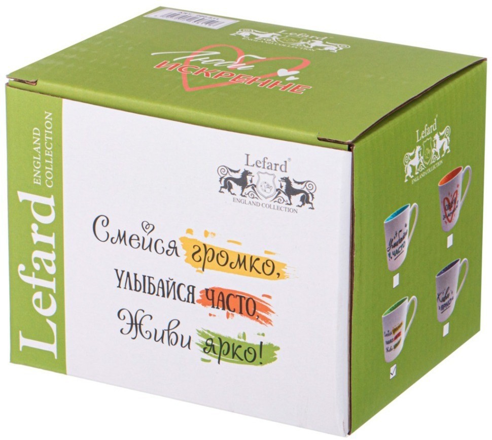 Кружка lefard "позитив" 380мл (260-811)