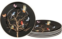 Набор тарелок закусочных lefard &quot;райские птицы&quot; 6 шт. 21 см черный (264-753)