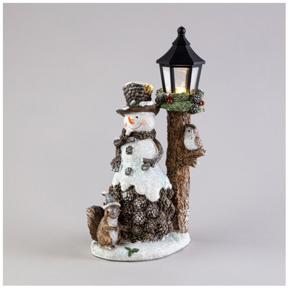 Статуэтка "снеговик" с led-подсветкой 17,5х11,5х30 см Lefard (121-114)