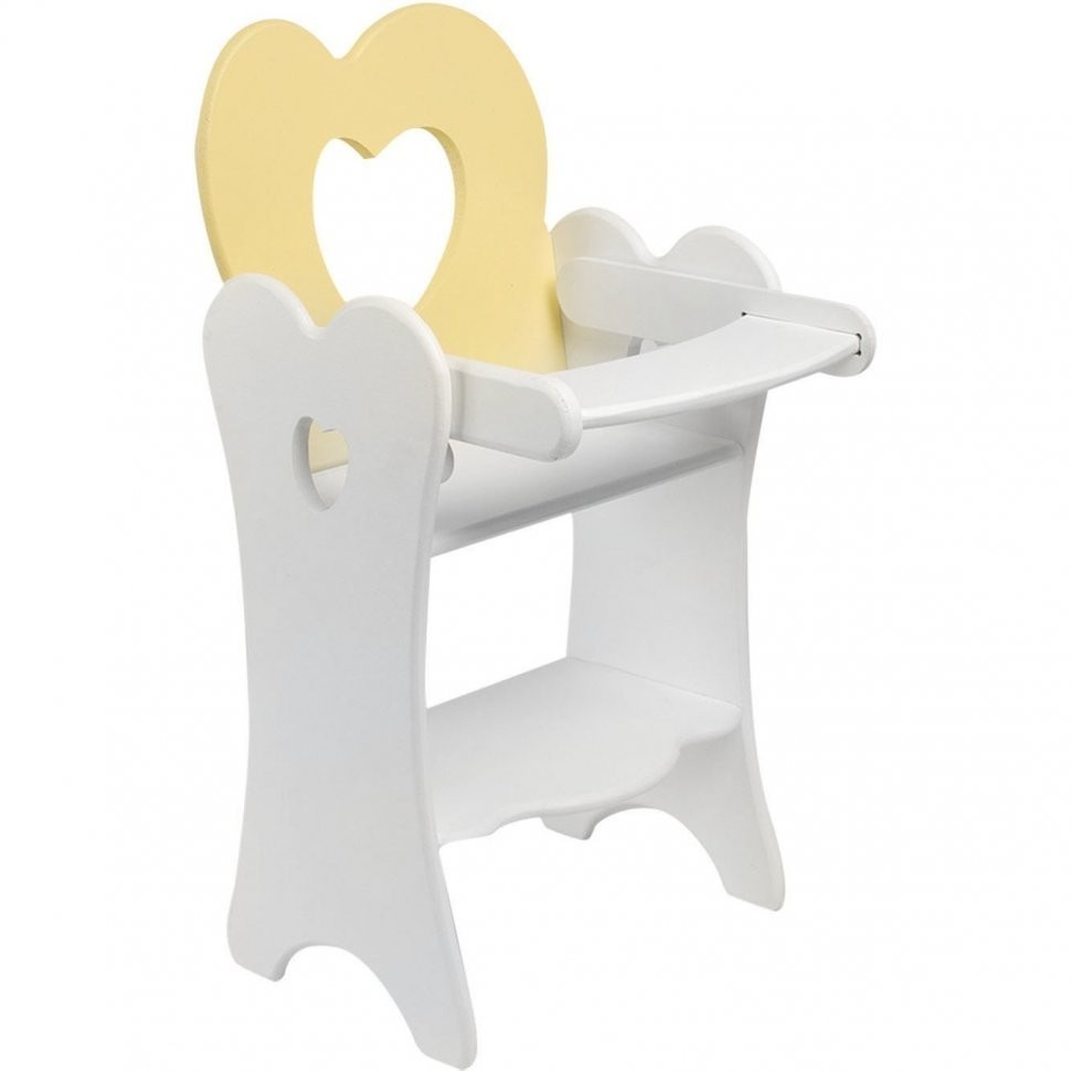 Кукольный стульчик для кормления, цвет: нежно-желтый (PFD120-31)