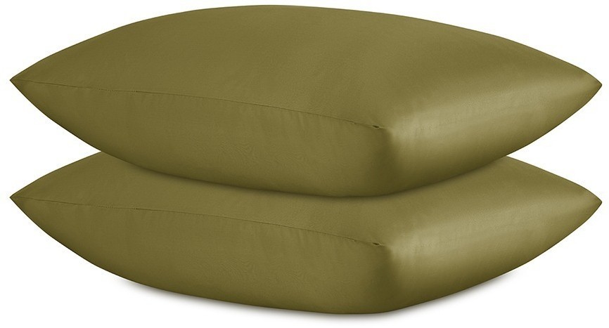 Набор наволочек из премиального сатина оливкового цвета из коллекции essential, 50х70 см (79828)