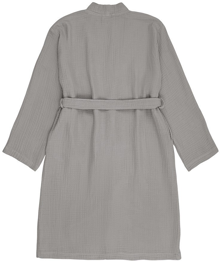 Халат из многослойного муслина серого цвета из коллекции essential, размер l (75393)
