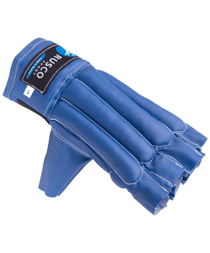 Перчатки снарядные, шингарты, кожзам, синий (487125)