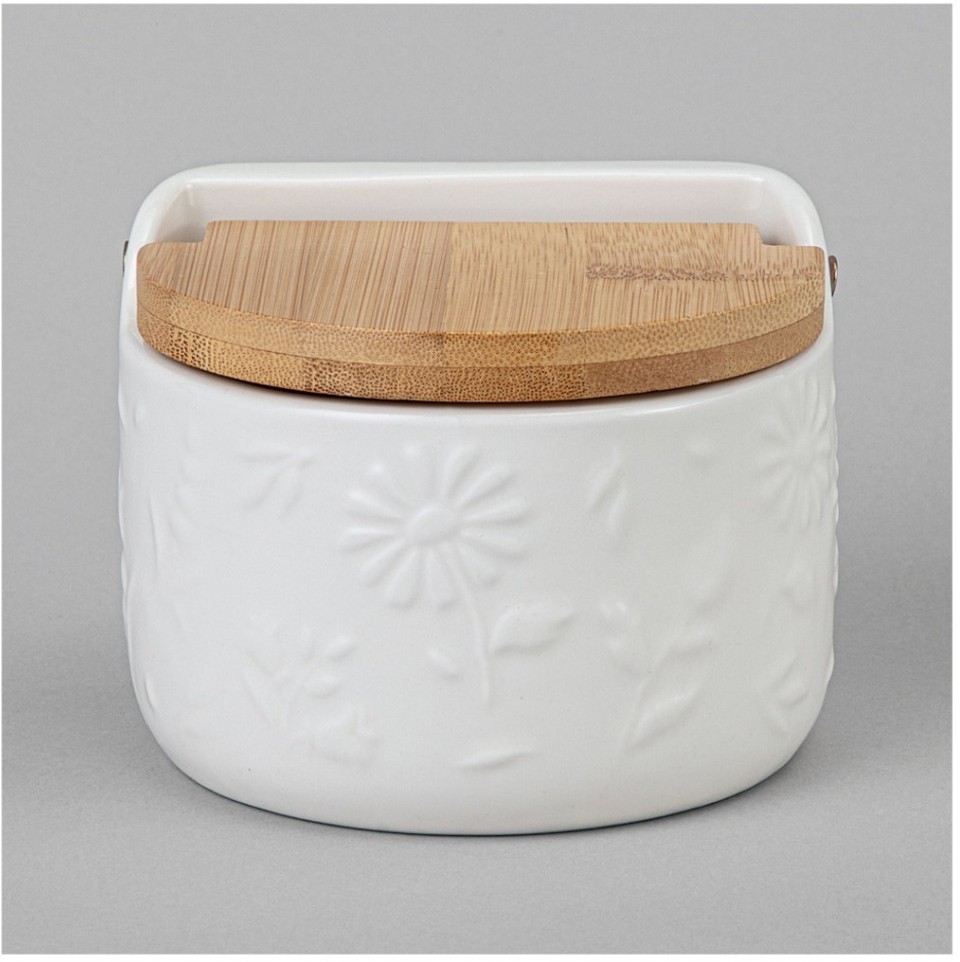 Банка lefard "flowers story" с дерев. крышкой 11,5*10,5*9 см 450 мл (474-264)