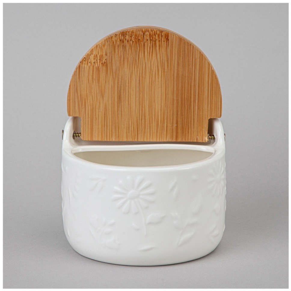 Банка lefard "flowers story" с дерев. крышкой 11,5*10,5*9 см 450 мл (474-264)